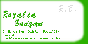 rozalia bodzan business card